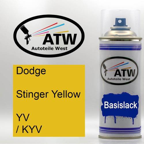 Dodge, Stinger Yellow, YV / KYV: 400ml Sprühdose, von ATW Autoteile West.